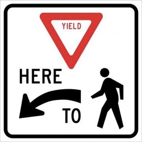 Accuform INTERSECTION SIGN VEHICLES MUST FRR412DP FRR412DP - main